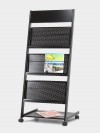 Brochure and Magazine Stand with Header